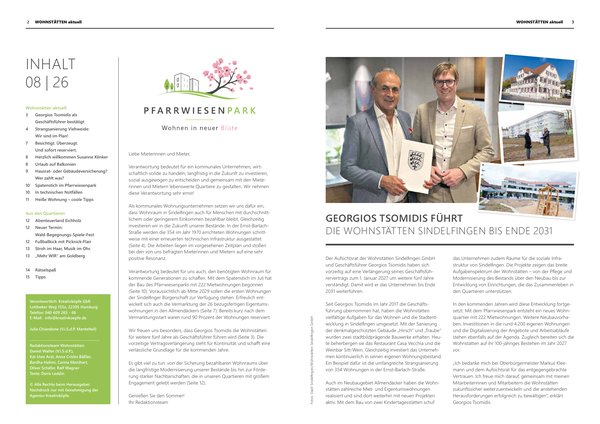 Mietermagazin wohnfühlen, Ausgabe August 2026 – Doppelseite